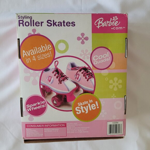 Vtg Barbie Sparkle Wheels Roller Skates Youth SZ 2 - Picture 12 of 15